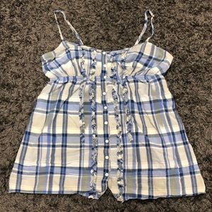 Aeropostale Plaid Spaghetti Strap Tank